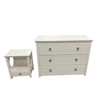 54711 Crisp White Dresser & Side Table (2-pc Set)
