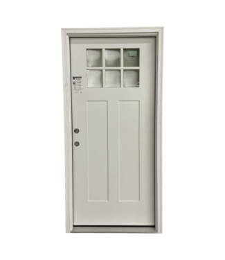 54714 36 X 80 Prehung Exterior Door 6 Light Insert