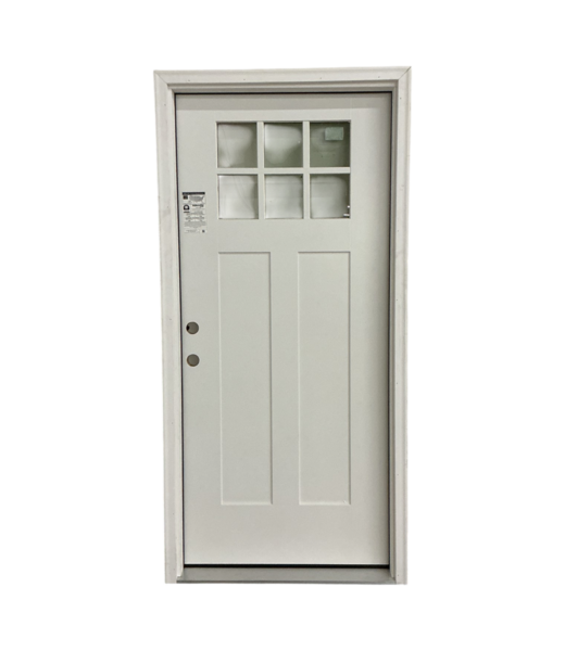 54714 36 X 80 Prehung Exterior Door 6 Light Insert