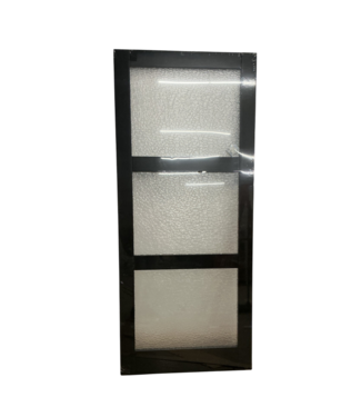 54718 36 X 84 3 Light Black Frame Pebble Glass Door