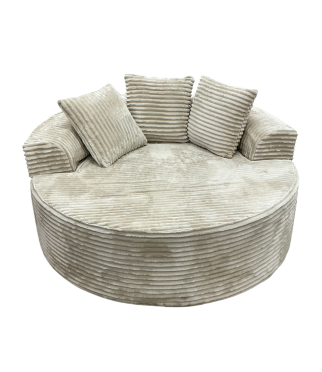 54719 Tan Round Lounge Chair