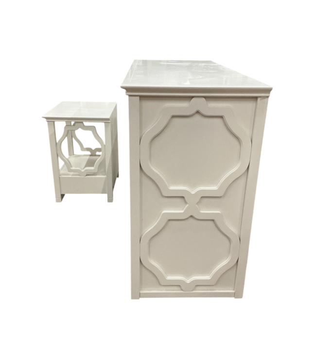 54711 Crisp White Dresser & Side Table (2-pc Set)
