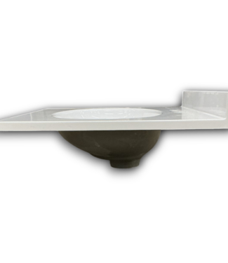 54723 White Cultured Marble Single Sink Bathroom Vanity Top 25"