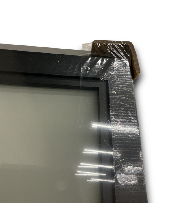 54726 36 X 84 Black Shaker Door With 3 Glass Panels