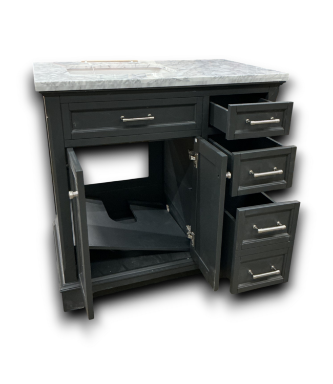 54728 Roveland 36" Raven Bathroom Vanity With Top