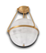 54729 Semi Flush Mount Glass Globe Light