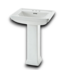54735 Tiverton Vitreous China White Pedestal Sink Combo