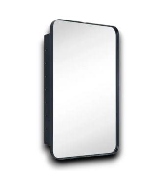 54737 Black Mirrored Medicine Cabinet 20"
