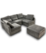 54752 Modern Grey Modular Sectional Sofa With Usb Ports And Phone Holder