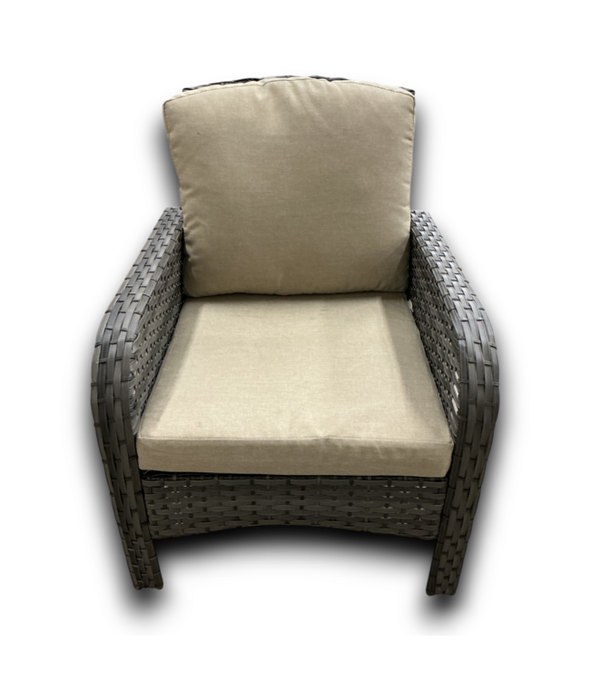 54733 New August 3 Piece Rattan Patio Conversation Set