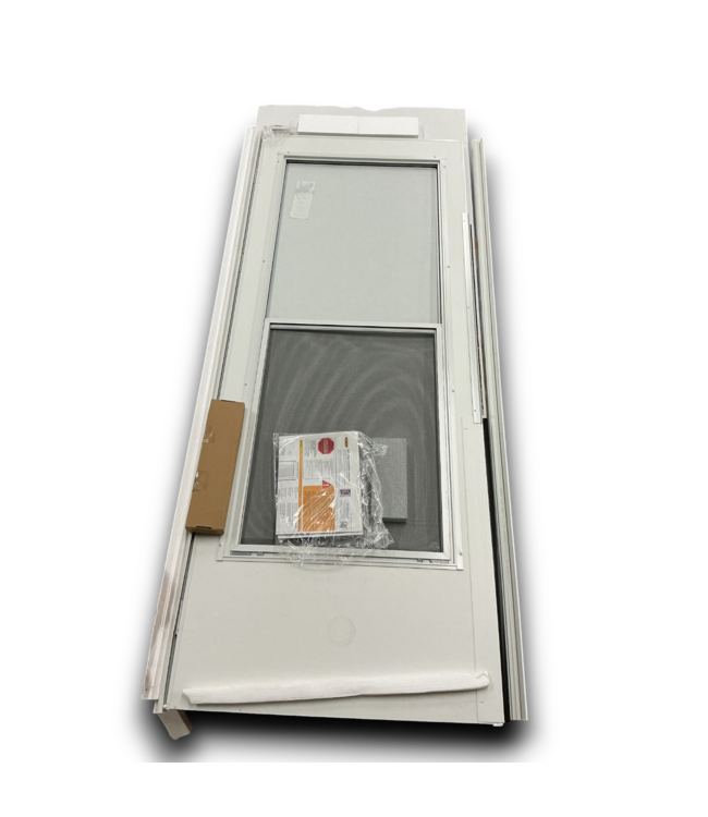 54756 30 X 76 White Mid View Storm Door Reversable