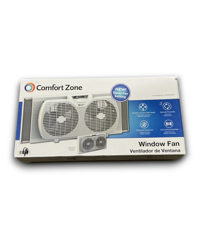54764 White Twin Window Fan