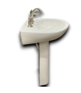 54773 White Pedestal Sink With Faucet