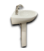 54773 White Pedestal Sink With Faucet