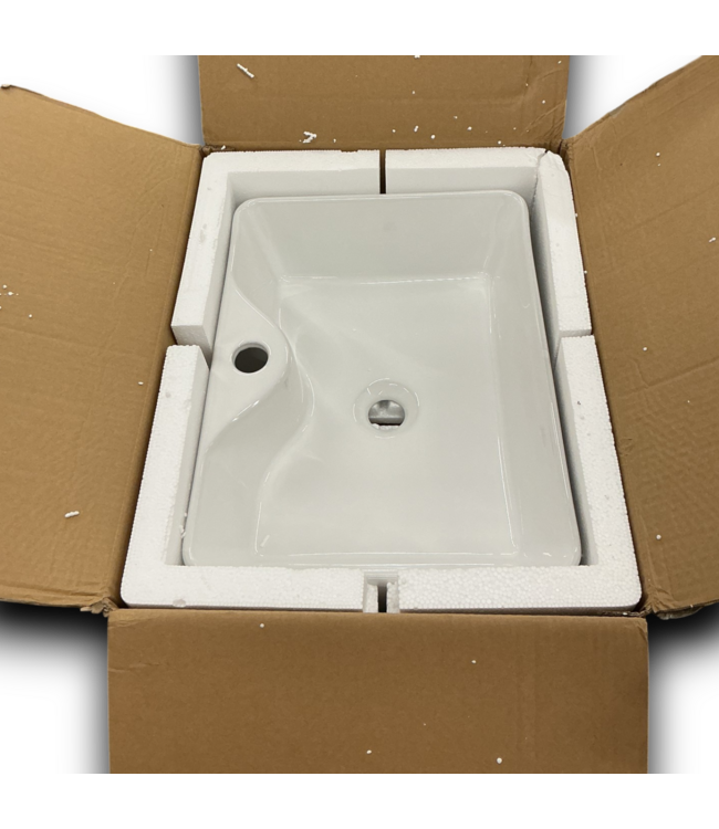54766 White Vitreous China Vessel Sink 19" X 14"