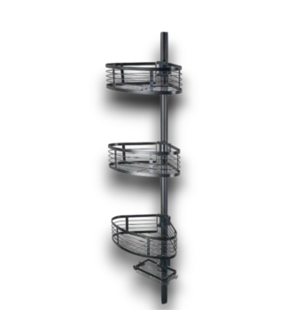 54782 Black Tension Pole Shower Caddy
