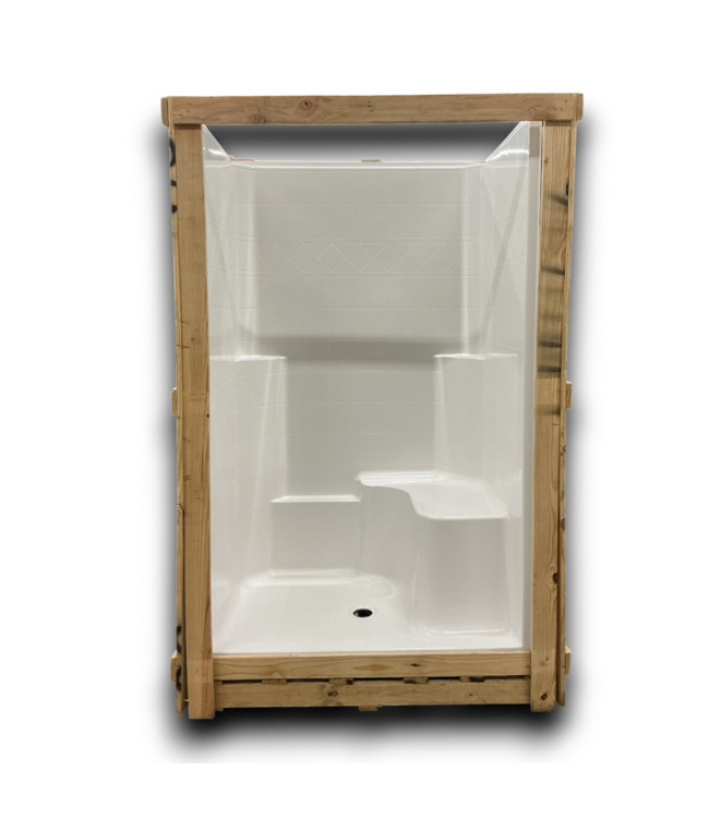 54788 Blaine One Piece Shower Kit Center Drain With Integrated Seat