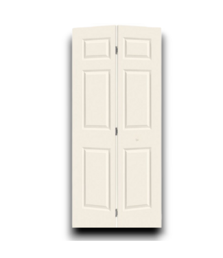 54791 Primed 6-panel Hollow Bi-fold Door 30" X 80"