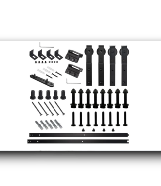 54792 78” Black Sliding Barn Door Hardware Kit