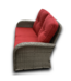 54793 Grey Wicker With Brick Red Cushions Rocker Chair