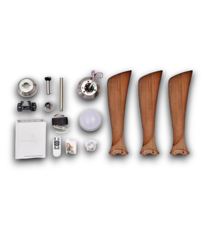 54796 Scyamore Wood Ceiling Fan With Led Light 52"