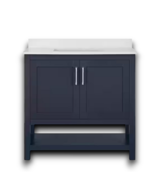 54803 Midnight Blue Bathroom Vanity W/sink Top 36"