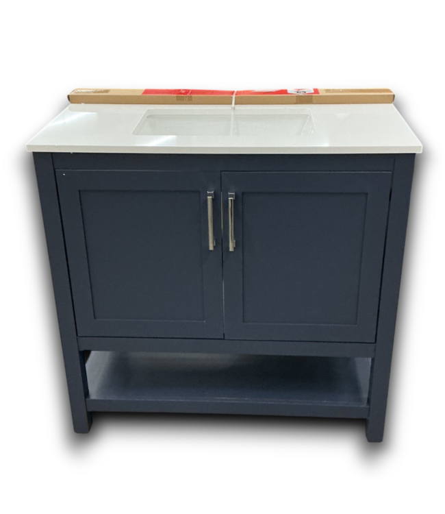 54803 Midnight Blue Bathroom Vanity W/sink Top 36"