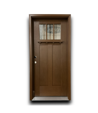 54812 36 X 80 Prehung Brown Craftsman Exterior Door