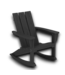 54817 Black Adirondack Rocking Chair
