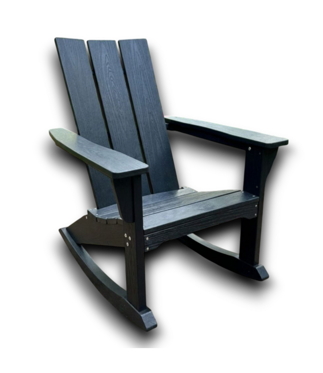 54817 Black Adirondack Rocking Chair