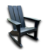54817 Black Adirondack Rocking Chair