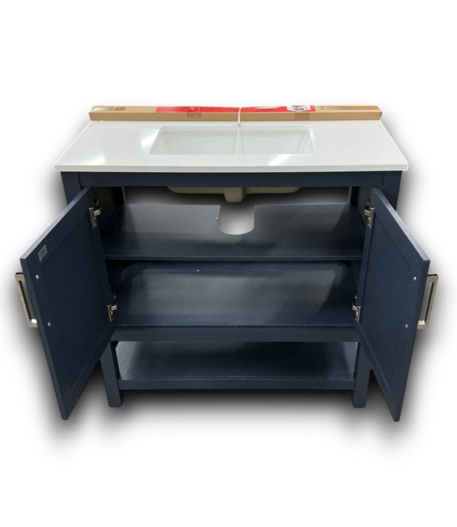 54803 Midnight Blue Bathroom Vanity W/sink Top 36"