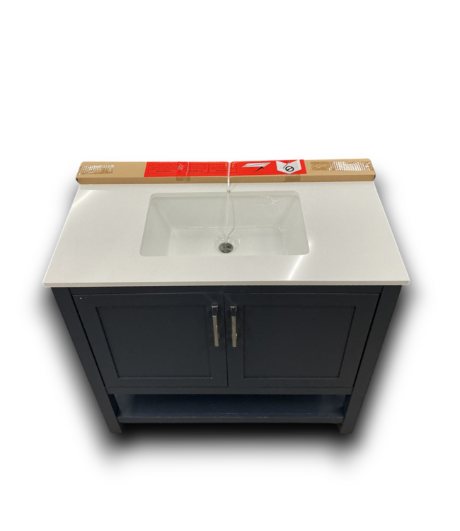 54803 Midnight Blue Bathroom Vanity W/sink Top 36"