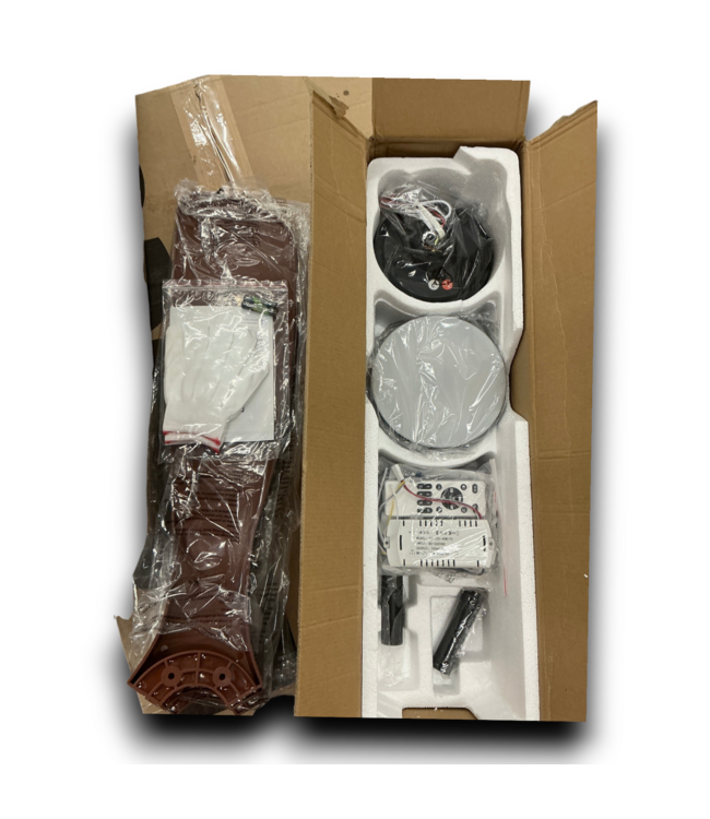 54829 3 Blade Walnut Ceiling Fan With Light And Remote Control 52"