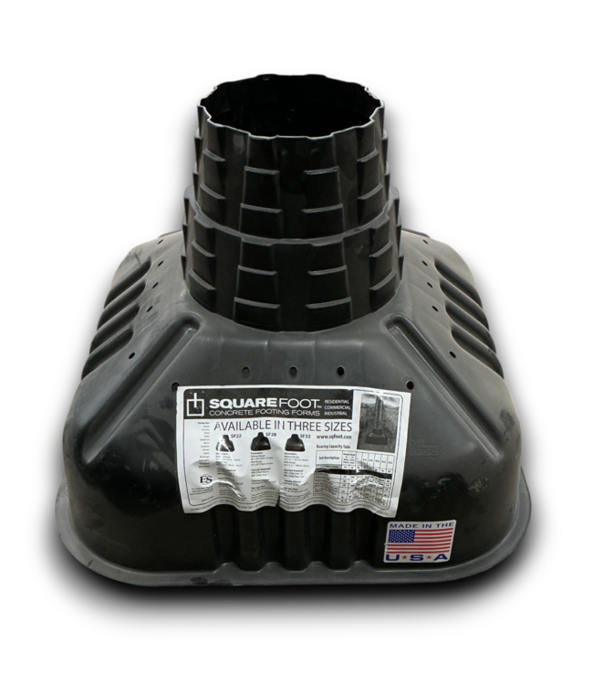 54834 Black Plastic Concrete Footing Form