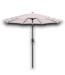 54836 Round 8-rib Steel Market Patio Umbrella Beige And White Stripe 9'
