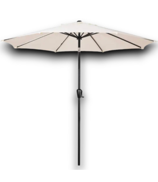 54838 Cream Crank Market Patio Umbrella Steel 9'