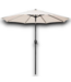 54838 Cream Crank Market Patio Umbrella Steel 9'