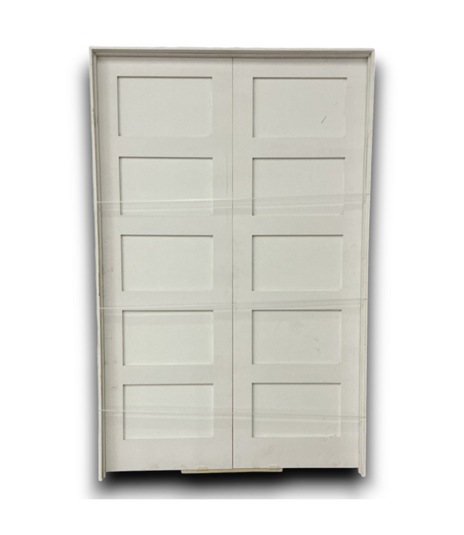 Bud's Warehouse 54852 60 X 94 White Prehung 5 Panel French Door