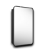 Bud's Warehouse 54868 Verdera Surface/recessed Mount Matte Black Mirrored Medicine Cabinet