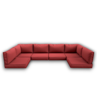 Bud's Warehouse 54870 14 Pcs Wine Red Waterproof Outdoor Replacement Cushions