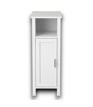 54871 Single Door White Freestanding Storage Cabinet