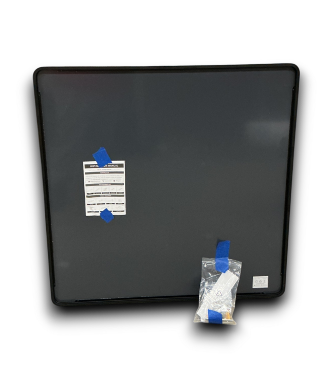 54873 Black Aluminum Framed Mirror 36" X 36"