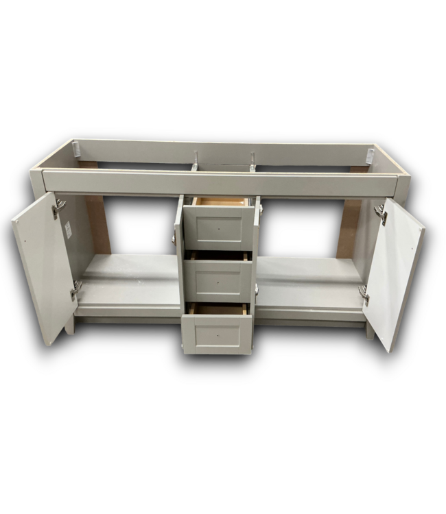 Bud's Warehouse 54874 Light Gray 60" Bathroom Vanity Base