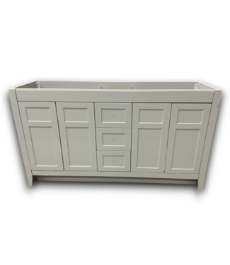 Bud's Warehouse 54874 Light Gray 60" Bathroom Vanity Base