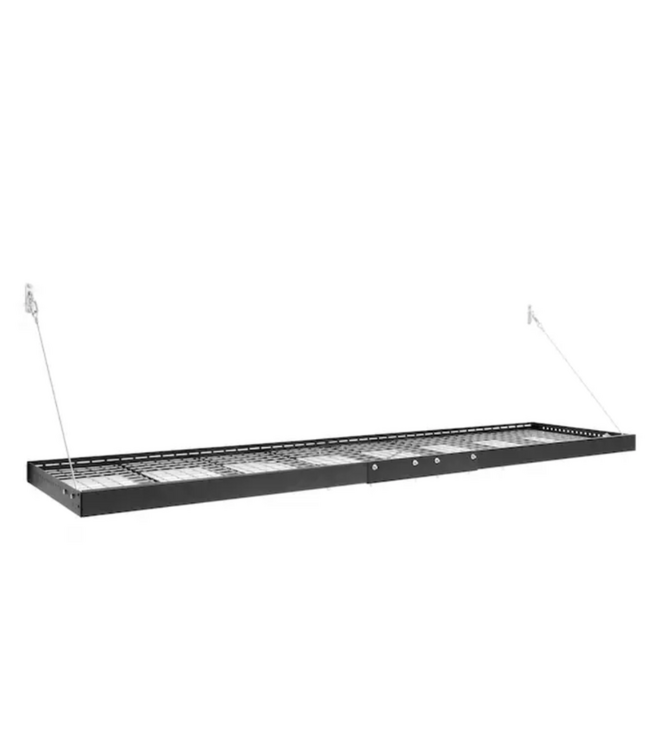 Bud's Warehouse 54892 Black Steel Rectangular Shelf Kit 96"l