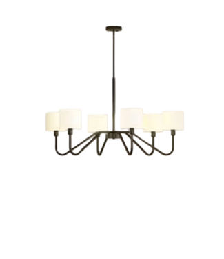 Bud's Warehouse 54902 Matte Black 6-light Chandelier