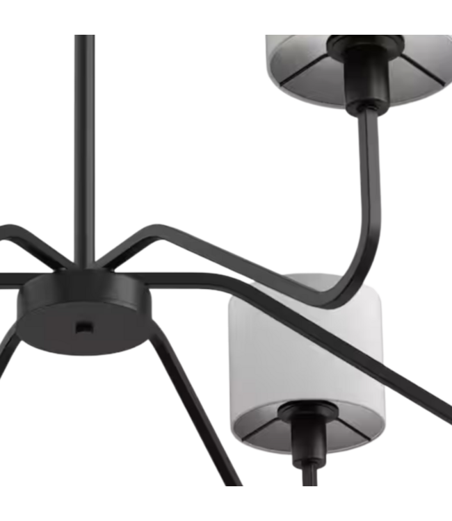 54902 Matte Black 6-light Chandelier