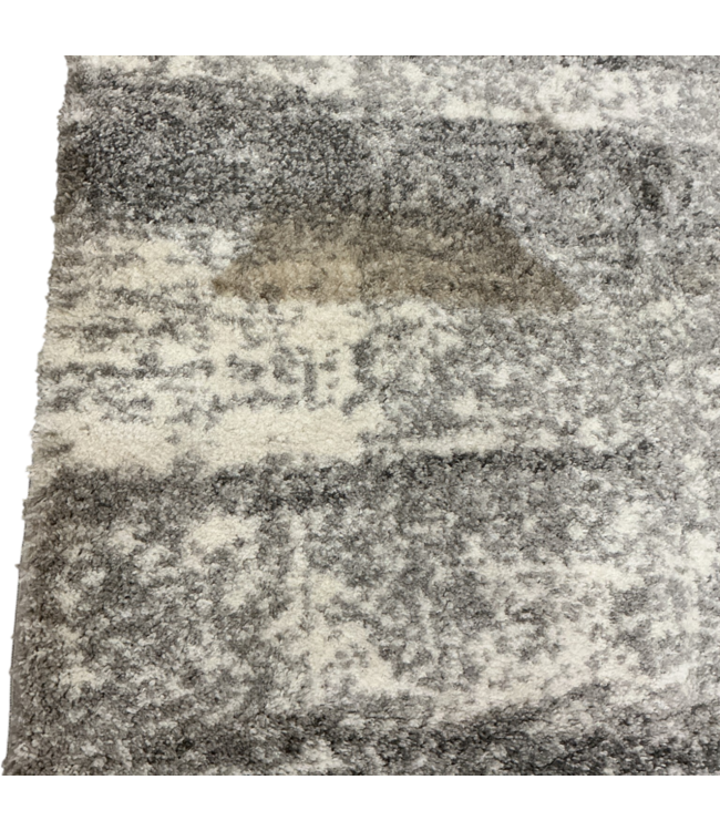 54883 Gray & White Shag Area Rug 7' X 9'