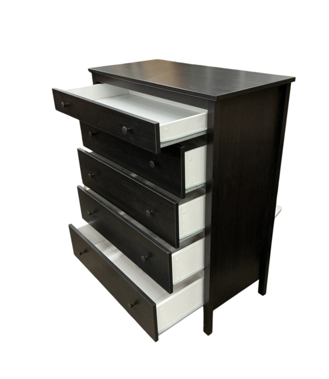 Bud's Warehouse 54889 Ebony Drawer Chest & Tv Stand Set Of 2 Pcs.